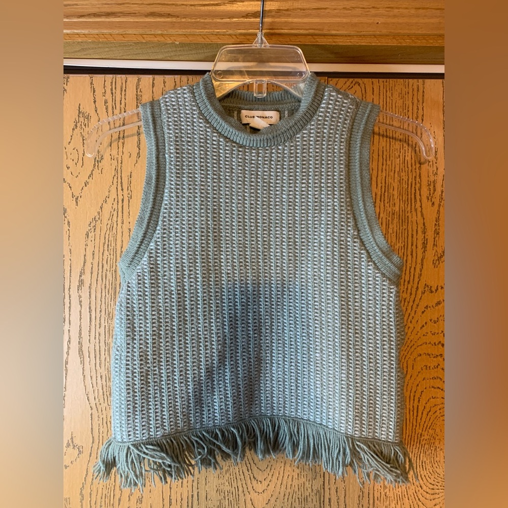 Club Monaco Green Sleeveless Knit Top